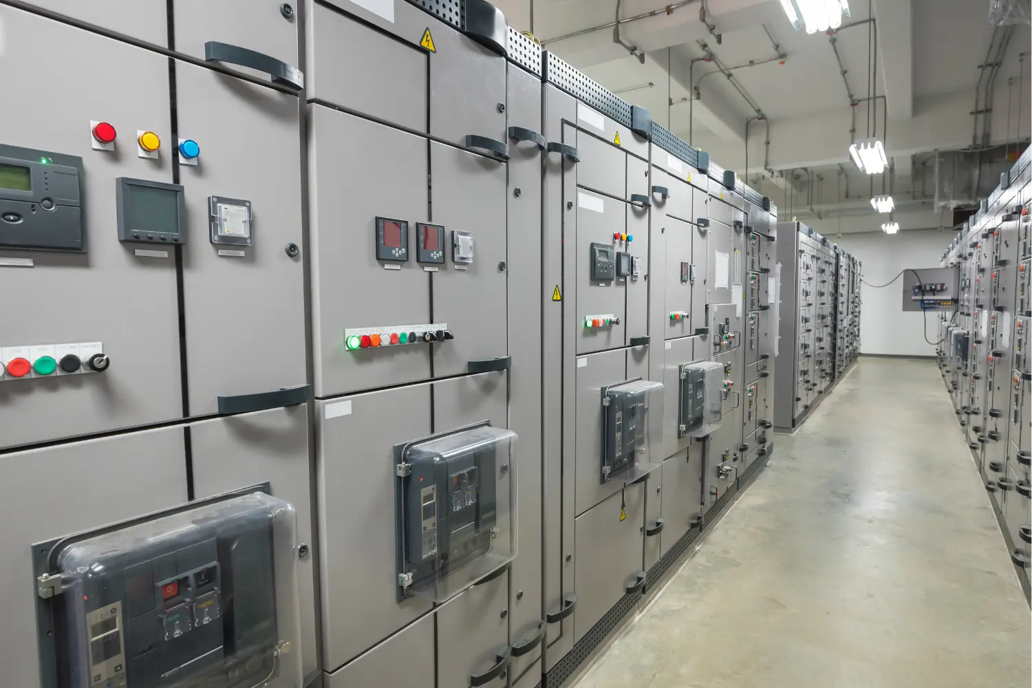 server room full of electrical panel
